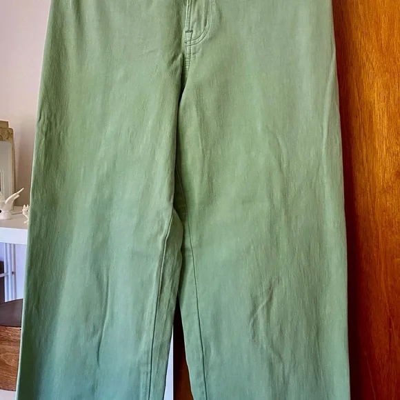 Madewell Emmett Wide Leg Crop Pistachio size 28 - Picture 2 of 5